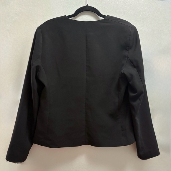 3 for $30 🌸 Mango Black Open Front Blazer Minimalist Business Jacket Large - Picture 5 of 12